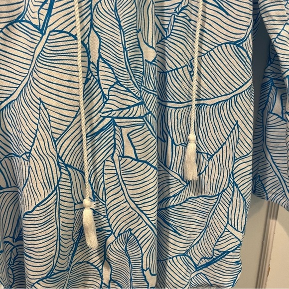 Charlie Holiday Blue White Coco Swim Oversize Beach Coverup Size Small US 4 EU34 - Picture 8 of 10